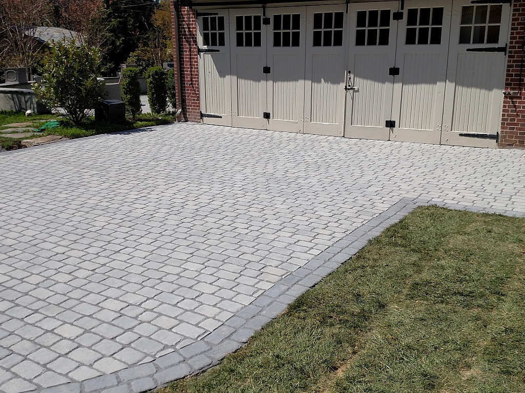 New-School Cobblestone Driveway